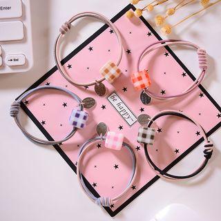 Gingham Cube Hair Tie