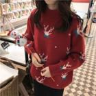 Elk Print Sweater