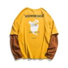 Mock Two Pieces Print Long Sleeve T-shirt