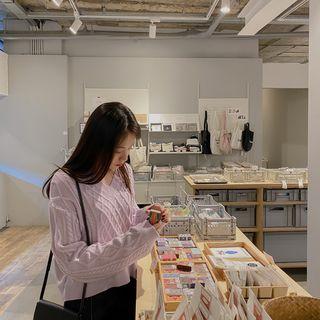 V-neck Cable-knit Top Purple - One Size