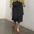 Polka Dot A-line Midi Layered Skirt