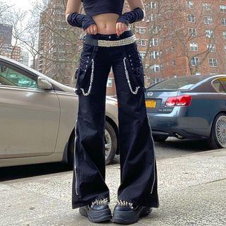 Low-rise Chain-details Pants