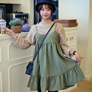 Sleeveless Frill-hem Dress