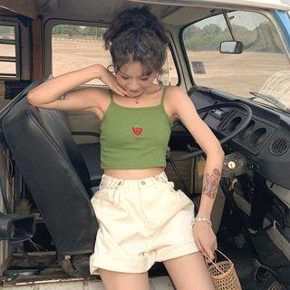 Strawberry Embroidered Camisole Top