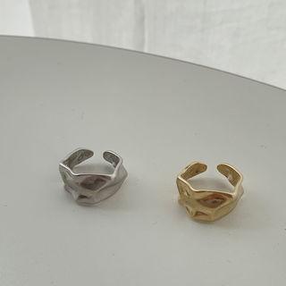 Bumpy Metallic Open Ring