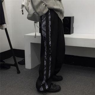Paisley Panel Straight-leg Jeans