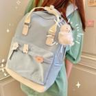Bear Embroidered Backpack / Bag Charm / Set