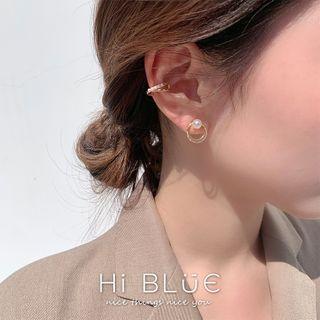 Set Of 2-pairs: Hoop Earring 2 Pair - 925 Silver Needle - As Shown In Figure - One Size