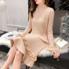 Bell-sleeve Midi Sweater Dress