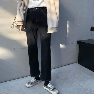 High-waist Cropeed Jeans
