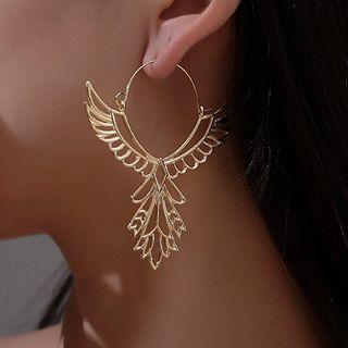 Hollow Wing Drop Earring