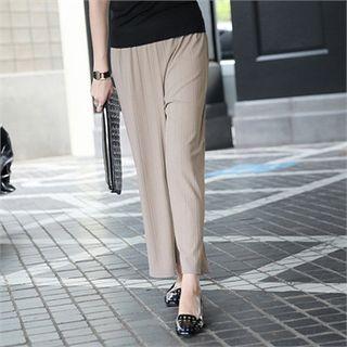 Ribbed Wide-leg Pants