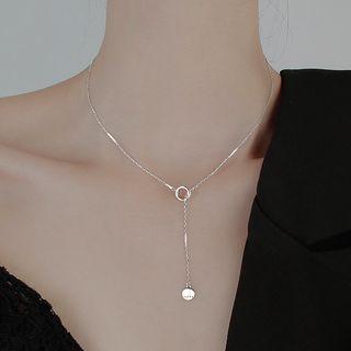 Geometric Pendant Sterling Silver Y Choker