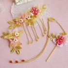 Wedding Set: Traditional Floral Hair Clip + Hair Pin