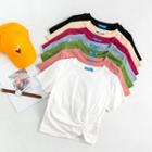 Knotted Hem Short Sleeve Top