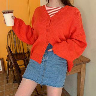 Loose-fit Vivid Color Cardigan