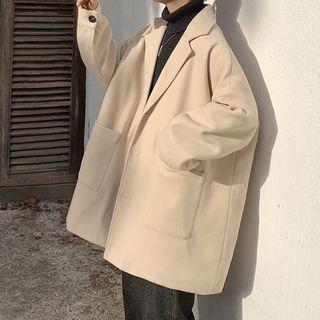 Oversize Lapel Woolen Coat