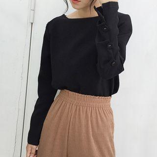 Long Slit Sleeve Top