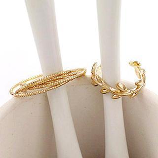 Set: Olive Branch Ring + Layered Ring