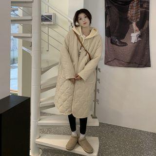 Big-pocket Hooded Long Jacket