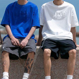 Plain Lettering Oversized Tee
