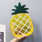 Transparent Pineapple Chained Shoulder Pouch