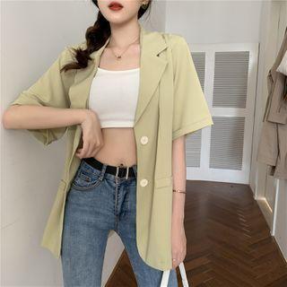 Short-sleeve Single Breasted Blazer