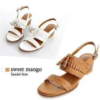 Tassel Wedge-heel Sandals