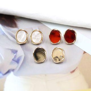 Button Ear Stud / Clip On Earring