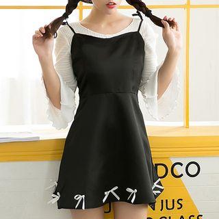 Bow Spaghetti Strap A-line Dress
