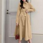 Single Breasted Trench Coat Dress