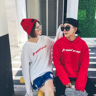 Long Sleeve Applique Hooded Sweatshirt