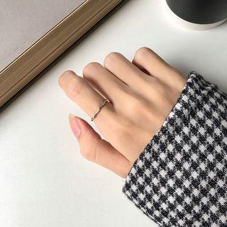 Twisted Open Ring Silver - One Size
