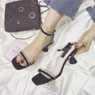 Transparent Band High-heel Sandals
