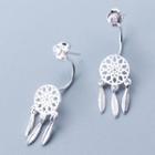 925 Sterling Silver Dream Catcher Dangle Earring 1 Pair - Silver - One Size
