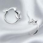 Knot Sterling Silver Hoop Earring 1 Pair - S925 Silver - Silver - One Size