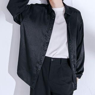 Plain Oversized Long Sleeve Shirt