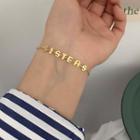 Letter Bracelet Gold - One Size