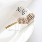Faux Pearl Heart Hair Pin 5829 - One Size