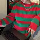 Striped Sweater Stripes - Red & Green - One Size