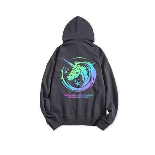 Long-sleeve Reflective Hooded Sweatshirt