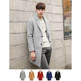 Wool-blend Colored Coat