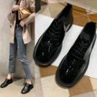 Plain Faux Leather Brogue Shoes