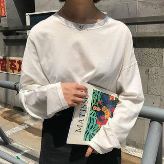 Crewneck Long-sleeve T-shirt White - One Size