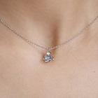 Rhinestone Planet Pendant Necklace Planet - Silver - One Size