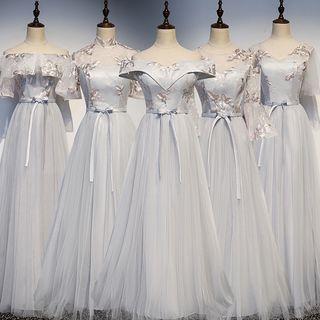 Embroidered A-line Evening Gown (various Design)