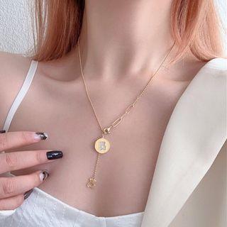 Bear Pendant Stainless Steel Necklace 1 Pc - Gold - One Size