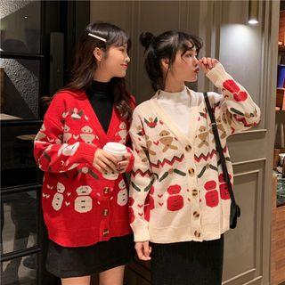 Christmas Printed Cardigan