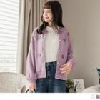 Flower Embroidered Buttoned Cardigan