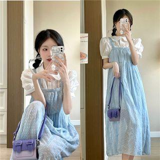 Plain Blouse / Plain Dotted A-line Dress